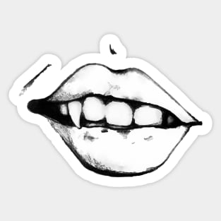 Vampire Teeth Halloween Sticker